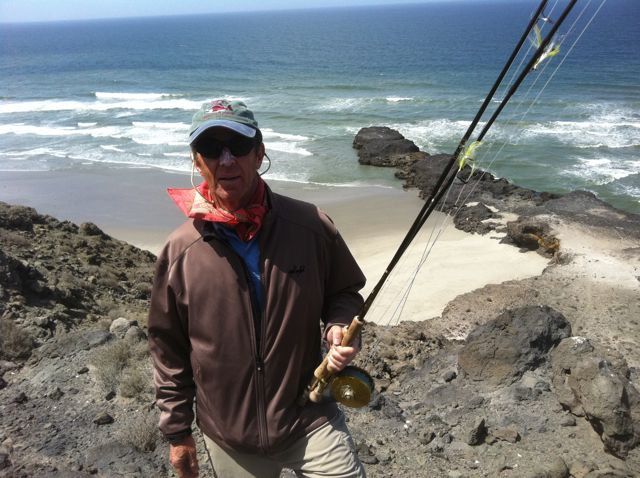 Rocky shoreline fishing